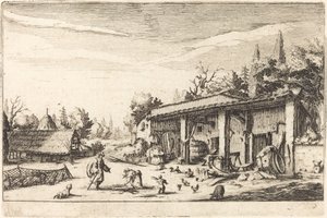 De kleine boerderij door Jacques Callot