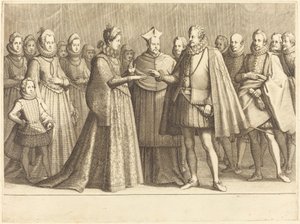 Het Huwelijk van Ferdinando en Christine van Lotharingen door Jacques Callot