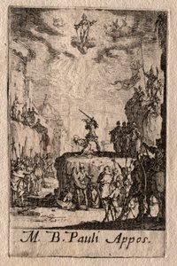 Het Martelaarschap van de Apostelen: St. Paulus door Jacques Callot