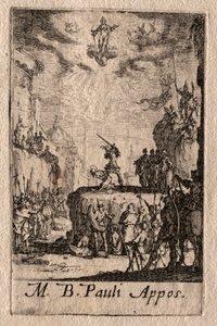 Het martelaarschap van de apostelen: St. Paulus door Jacques Callot