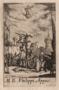 Het Martelaarschap van de Apostelen: Sint Filippus door Jacques Callot