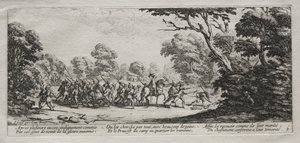 De ellende van oorlog: Arrestatie van misdadigers, 1633 door Jacques Callot
