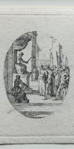 De Mysteriën van de Passie: Christus voor Pilatus door Jacques Callot