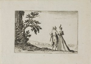 De Promenade, uit De Caprices door Jacques Callot
