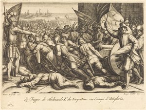 De herinscheping van de troepen door Jacques Callot