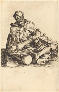 De zieke man, ca. 1622 door Jacques Callot