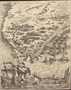 Het Beleg van La Rochelle [plaat 10 van 16], 1628-1631 door Jacques Callot