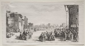 De slavenmarkt door Jacques Callot
