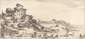 De Hertenjacht door Jacques Callot