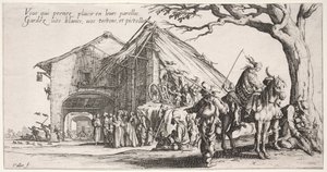 De Bohemiens: De Stopplaats: De Waarzegster door Jacques Callot