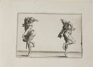 De twee pantalons die hun rug toekeren, uit De Caprices