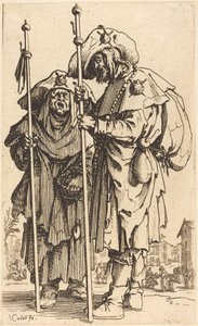 De twee pelgrims door Jacques Callot