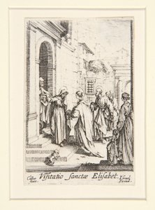 De Visitatie, nr. 6, uit Het Leven van de Maagd door Jacques Callot