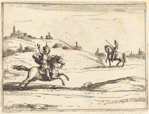Twee ridders door Jacques Callot