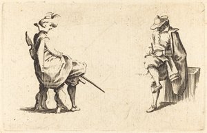 Twee zittende figuren
