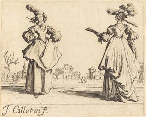Twee Society Vrouwen door Jacques Callot