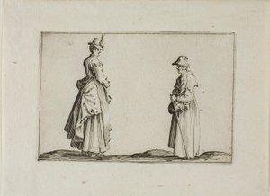 Twee vrouwen in profiel, uit De Caprices