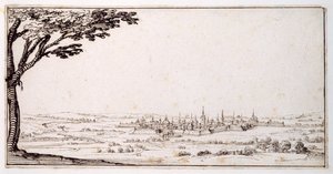 Uitzicht op Nancy door Jacques Callot