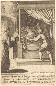 De onderdrukte vrouw door Jacques Callot after Matteo Rosselli