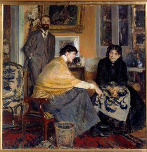 Mevrouw Ludovic Halevy, haar zoon de schrijver Elie Halevy en Florence Halevy