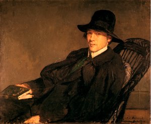 Portret van Andre Gide 1869-1951, 1912 door Jacques Emile Blanche
