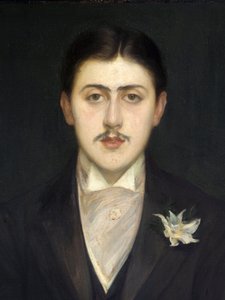 (detail) Portret van Marcel Proust (1871-1922), Franse schrijver door Jacques Emile Blanche
