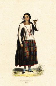 Chamorro-vrouw van het eiland Guam, Marianen, Micronesië