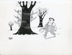Jours de France, satire in zwart-wit