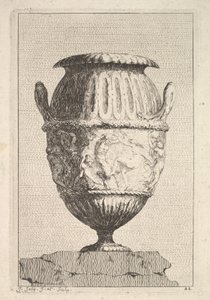 Ontwerp voor een vaas met een Bacchisch fries, uit: Vazen, 1746 door Jacques Francois Joseph Saly
