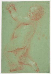 Halfknielende erotische engel? door Jacques Francois Joseph Saly