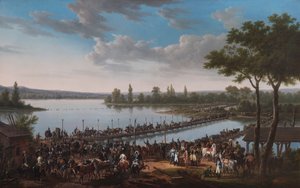 Oversteek van de Donau door Napoleon voor de Slag bij Wagram