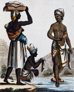 Wasvrouwen uit Santo Domingo (kleurgravure) door Jacques Grasset de Saint Sauveur