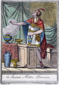 Voormalige Peruaanse priester (inca) - in "Encyclopedie van Reizen" door J. Grasset-Saint-Sauveur, Parijs door Jacques Grasset de Saint Sauveur