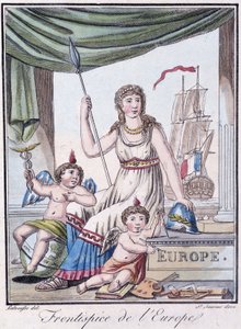 Frontispice van Europa - in "Encyclopedie van Reizen" door Grasset St Sauveur, ed. 1796