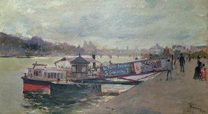 Havenscène, 19e eeuw door Jacques Guiaud