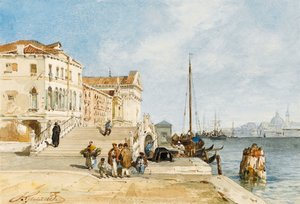 Uitzicht op de Zattere-dok, Venetië
