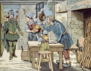 Hendrik IV, Koning van de Armen die wil dat al zijn onderdanen een kip hebben voor het zondagse diner, ca. 1900 door Jacques Marie Gaston Onfray de Breville (Job)