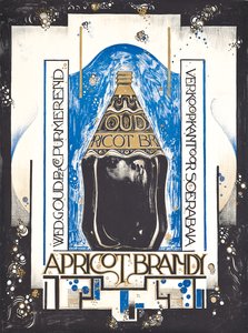 Poster die abrikozenbrandewijn adverteert, voor de wijn- en sherryverkoper Oud, c.1920 door Jacques Jongert