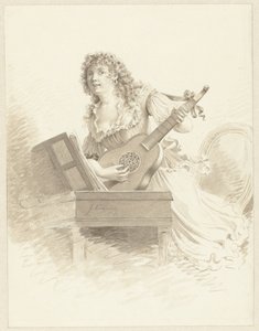 Dame met een gitaar