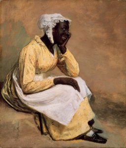 Portret van de zwarte albino