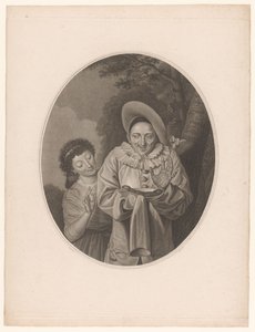 Pierrot met worst door Jacques Louis Copia