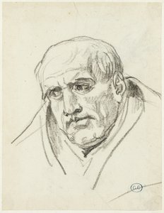 Buste van een oudere man door Jacques Louis David