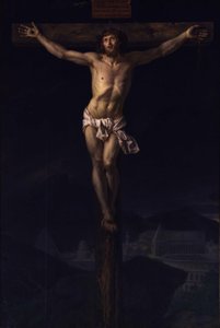 Christus aan het kruis door Jacques Louis David