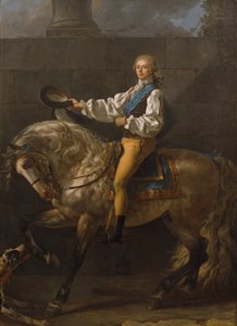 Ruiterportret van Stanisław Kostka Potocki door Jacques Louis David