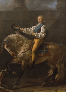 Ruiterportret van Stanislaw Kostka Potocki 1755-1821 door Jacques Louis David