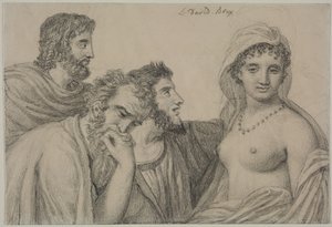 Phrynè voor Haar Rechters door Jacques Louis David