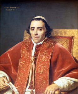 Pius VII (1742 - 1823) (schilderij) door Jacques Louis David