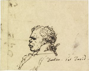 Portret van Georges Jacques Danton 1759-1794 door Jacques Louis David