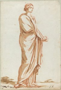 Romeins standbeeld van een staande vrouw