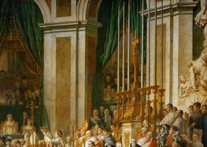 De kroning van Napoleon in de Notre-Dame ... door Jacques Louis David